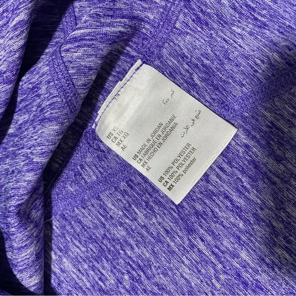 Women Sport Tee Extra Large XL Rapidry Tee Yoga Top Marled Purple T-Shirt - Picture 10 of 14